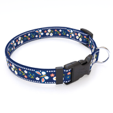 Festive Butterfly Blue Dog Collar